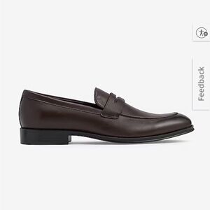 Express Dark Brown Leather Loafers